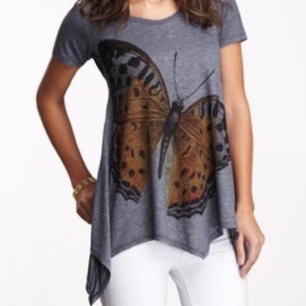 Go Couture Vintage Edition Tiger Butterfly Tee
